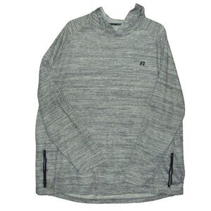 Russell Hoodie Mens 3XL (54-56) Gray Heather Training Fit Dry Power 360 shirt